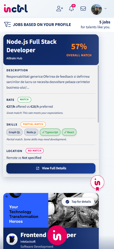 inctrl.ai mobile project search