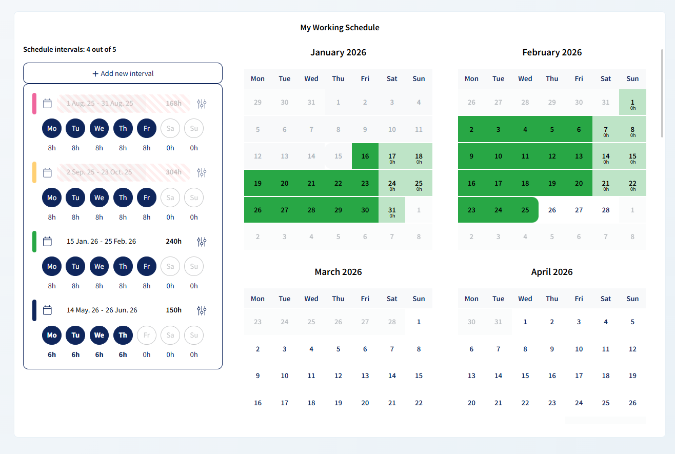 inctrl.ai schedule management with calendar view