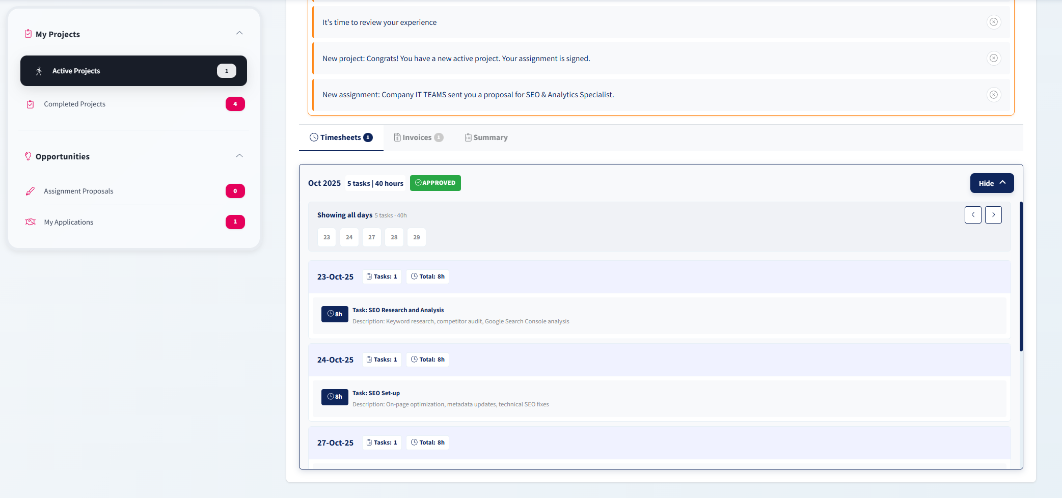 inctrl.ai timesheet tracking system